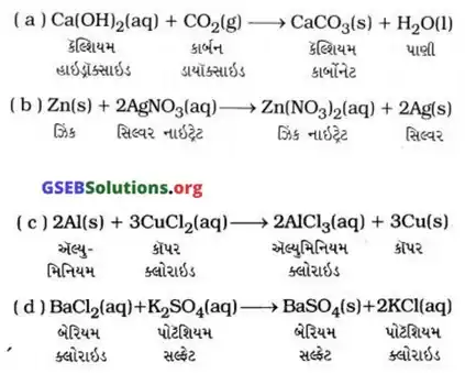 GSEB Solutions Class 10 Science Chapter 1 રાસાયણિક પ્રક્રિયાઓ અને સમીકરણો 2 and 3